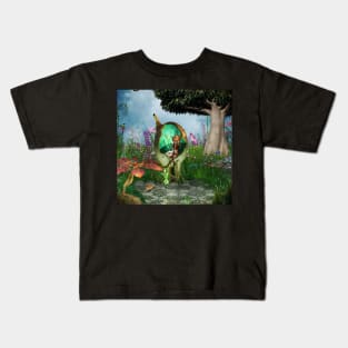 Little fairy with her cat Kids T-Shirt